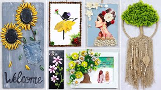 10 super easy Wall Hanging Craft Ideas with different Waste Material [upl. by Auohs33]