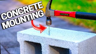 How to Fasten to Concrete  EASY WAY  WallsFloorsBlock [upl. by Otilia]