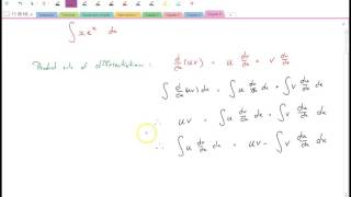 Integration by parts the product rule of integration [upl. by Sirapal]