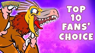 Top 10 Dinosaurs  Fans Choice  Best Dinosaur Songs from Dinostory by Howdytoons [upl. by Basham]