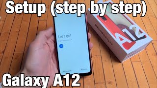 Galaxy A12 How to Setup for Beginners step by step [upl. by Anade]