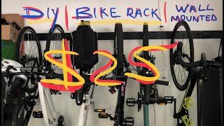 Wall Mounted Bike Rack  DIY Inexpensive 6 Bikes Rack [upl. by Shalne]