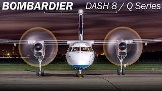 Bombardier Dash 8Q Series  engines with sabres [upl. by Adnovaj846]