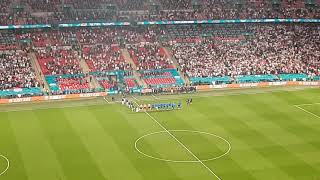 Euro 2020 Final  England vs Italy  Teams Emerge amp National Anthems [upl. by Nnaitsirk351]