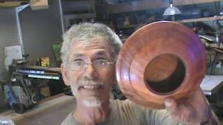 Woodturning  invasive Carrot wood fascinating wood grain [upl. by Madora622]