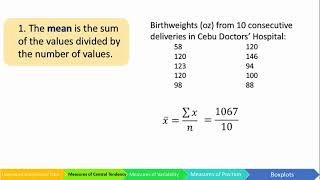 Measures of Central Tendency Ungrouped Data [upl. by Dorwin]