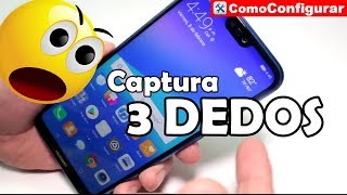 Cómo hacer capturas de pantalla con tres dedos huawei P20 Lite Manual comoconfigurar [upl. by Sillyrama209]