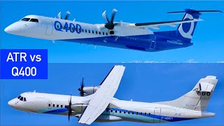 ATR 72 vs Bombardier Q400 Dash 8 Turboprop Aircraft comparison [upl. by Mcclelland]