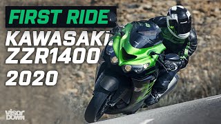 Kawasaki ZZR1400 2020 First Ride Impression  Visordowncom [upl. by Arotal]