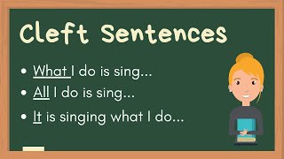 Cleft Sentences [upl. by Aivekal]