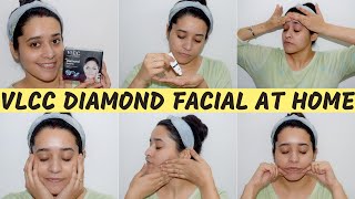 VLCC Diamond Facial Kit STEP BY STEP DEMO amp REVIEW  घर पे Diamond फेशियल  Just another girl [upl. by Sibelle]