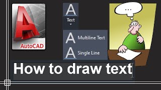 Autocad 2020  How to insert Text [upl. by Stacie165]