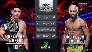 BRANDON MORENO VS DEIVESON FIGUEIREDO 3 FULL FIGHT UFC 270 [upl. by Luisa718]