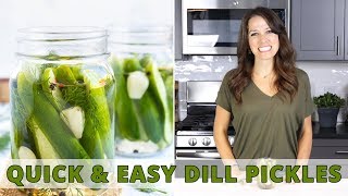 Overnight Refrigerator Dill Pickles  Quick amp Easy [upl. by Newcomb]