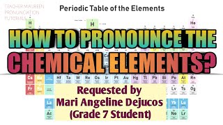 HOW TO PRONOUNCE THE 118 ELEMENTS IN PERIODIC TABLE  Teacher Maureen [upl. by Mlohsihc]