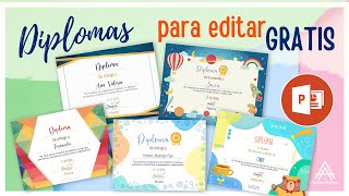 🔵 𝗗𝗜𝗣𝗟𝗢𝗠𝗔𝗦 para descargar y modificar 𝗚𝗥𝗔𝗧𝗜𝗦  Certificados editables GRATIS  Envíalos o imprímelos [upl. by Aniarrol]