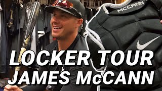 Locker Tour James McCanns Nike Catchers Gear [upl. by Melentha]