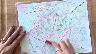 How to Make Leaf Rubbing Art [upl. by Artkele]