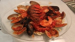 Italian Frutti Di Mare Recipe On Linguini [upl. by Saidee]