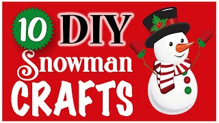 10 EASY Snowman Crafts 🎄 CHRISTMAS DIY  Dollar Tree DIY [upl. by Abla]