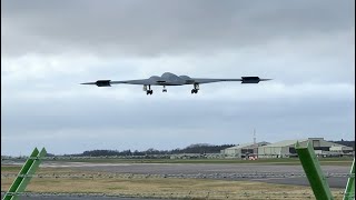 B2 Stealth Bomber arrival Fairford FFD [upl. by Winifred]