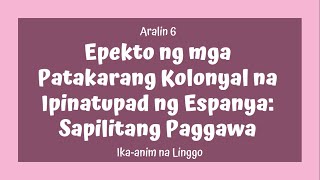 Grade 5 AP MELC BASED Quarter 2 Aralin 6 Polo y Servicios o Sapilitang Paggawa [upl. by Niroc]