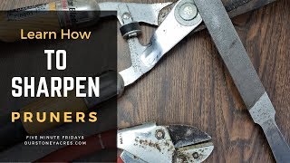 How to Sharpen Pruners  Garden Tool Care [upl. by Childs]