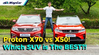 2020 Proton X70 vs Proton X50 Comparison Review in Malaysia Which Family SUV to Buy  WapCar [upl. by Oicaro53]