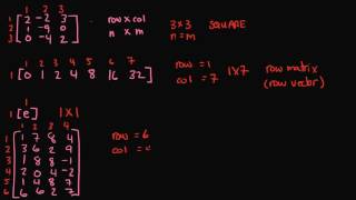 Examples of Determining the Size of a Matrix [upl. by Eneleoj]