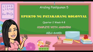 AP5  Quarter2 Week48  Epekto ng Patakarang Kolonyal [upl. by Comstock]