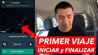 Uber Driver TUTORIAL 🚗 PRIMER VIAJE para conductores nuevos ◀ GPS Cómo cobrar y demás [upl. by Marysa]