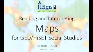 Maps for Social Studies  GED HiSET and TASC Prep [upl. by Nemad]