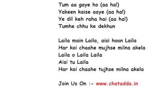 Laila Main Laila Lyrics Full Song Lyrics Movie  RAEES [upl. by Hatokad]