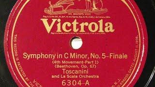 Toscanini  Beethoven  Symphony No5 Op67  Finale 1920 [upl. by Everara]