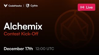 Alchemix  Live Competition KickOff [upl. by Filipe]