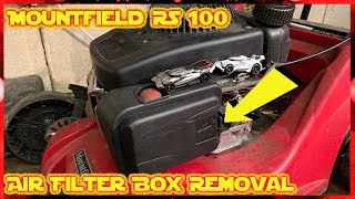 How To Remove The Air Filter Box On A Mountfield RS100 HP414 Petrol Lawnmower [upl. by Queen]