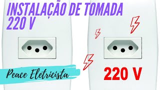 COMO INSTALAR TOMADA 220 V PASSO A PASSO [upl. by Essined]