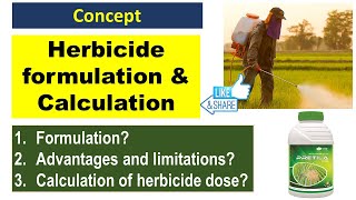 Herbicide Formulation and Calculation  Weed management [upl. by Dombrowski962]