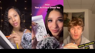 ASMR DrawingSketching you for tingles and relief [upl. by Yendor]