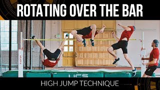 High Jump Technique  Rotating Over the Bar Part 1 [upl. by Sahc]