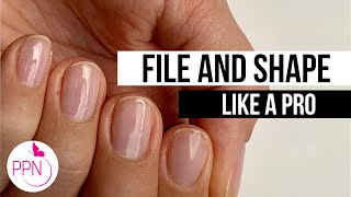 How to File and Shape Your Own Natural Nails [upl. by Lupita]