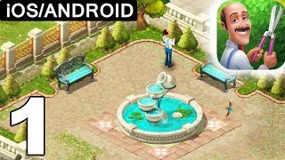 Gardenscapes  Walkthrough Level 1  Restoring Garden  iOS Android [upl. by Olzsal]