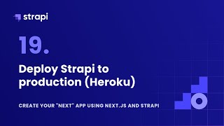 Deploy Strapi to production Heroku [upl. by Anastasie]