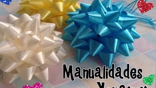 MOÑOS DE CELOSEDA HECHOS CON UNA ESTRELLA DE 7 PICOS DE FOAMY GIFT BOWS [upl. by Danielson873]