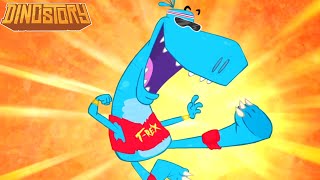 T Rex Song  My Names T Rex  Plus More Dinosaur Songs for Kids from Howdytoons [upl. by Lothario]