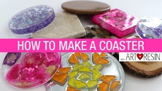 How To Make Epoxy Resin Coasters  EASY [upl. by Eudoca]