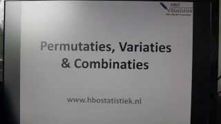 Permutaties Variaties en combinaties [upl. by Sosthina]