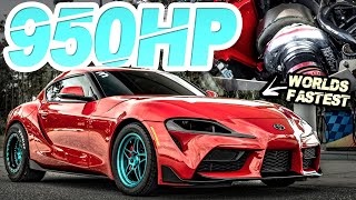 Fastest MKV Supra EVER 950HP A90 Supra Sets WORLD RECORD His Girlfriend Beat the MPH Record [upl. by Kcirderfla131]