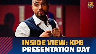 BEHIND THE SCENES KevinPrince Boatengs first day at Camp Nou [upl. by Poliard]