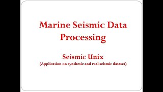 Seismic Unix  Synthetic and Real Seismic data Examples [upl. by Camilo744]